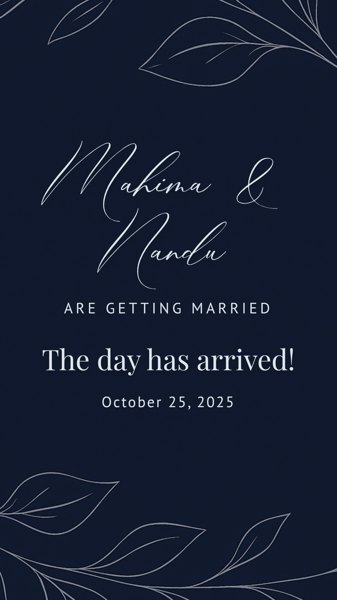 Mobile preview for Mahima & Nandu's wedding website